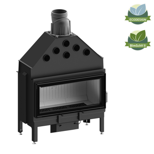 Zestaw kominek powietrzny stalowy KRATKI LUCY BLACK 12 kW Ø 200 z akcesoriami HITZE ARDENTE ARD90x41S kominek fireplace DECOR 2 - Zestaw kominek powietrzny stalowy KRATKI LUCY BLACK 12 kW Ø 200 z akcesoriami